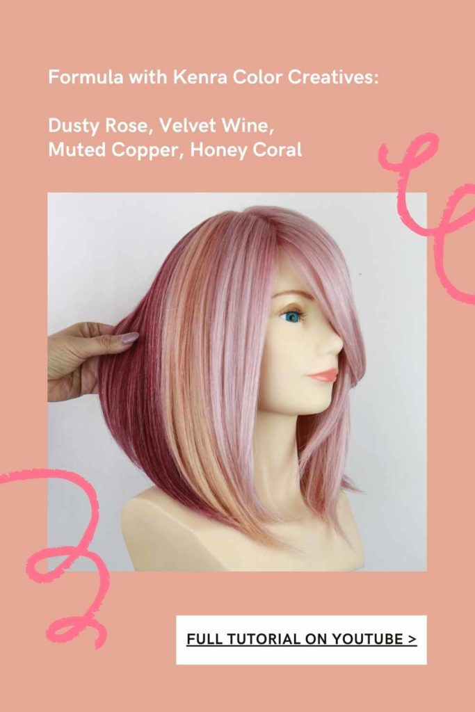 Triple Split Dye Pink Hair Color Formula