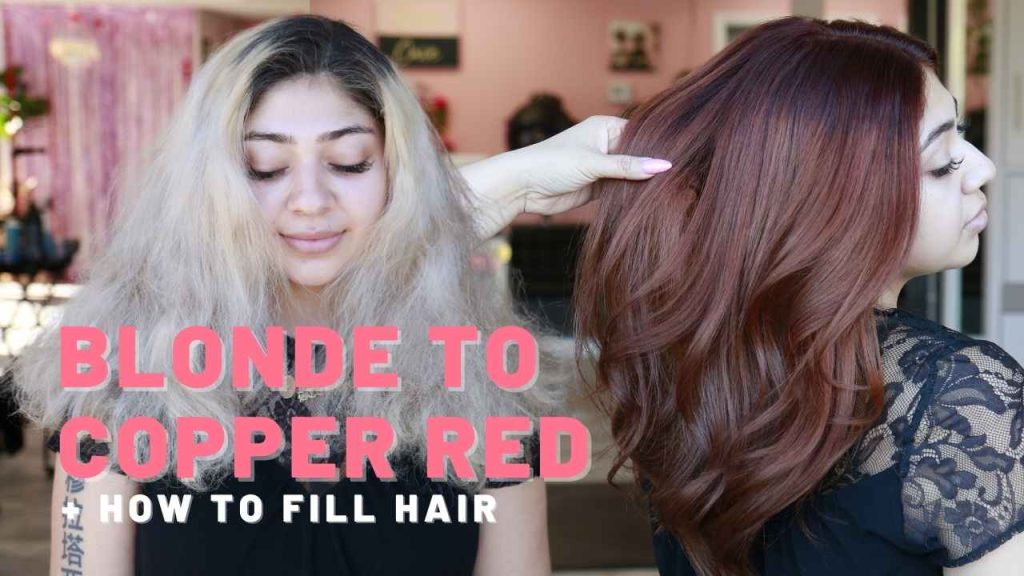 blonde to copper red hair color