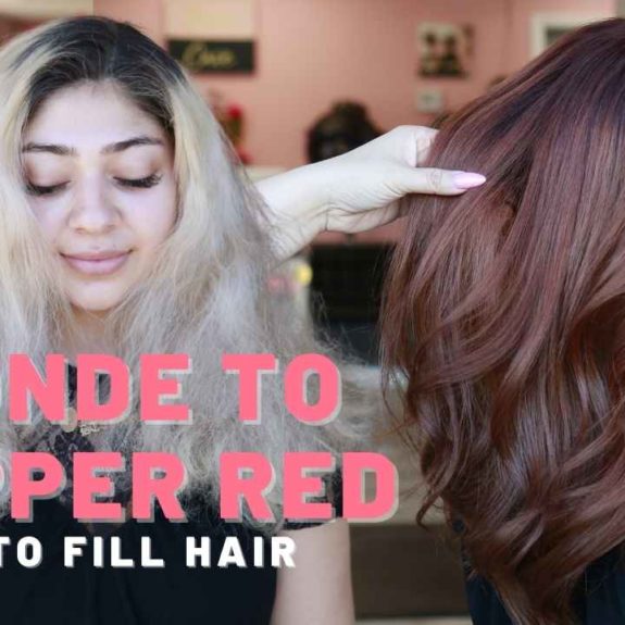 blonde to copper red hair color