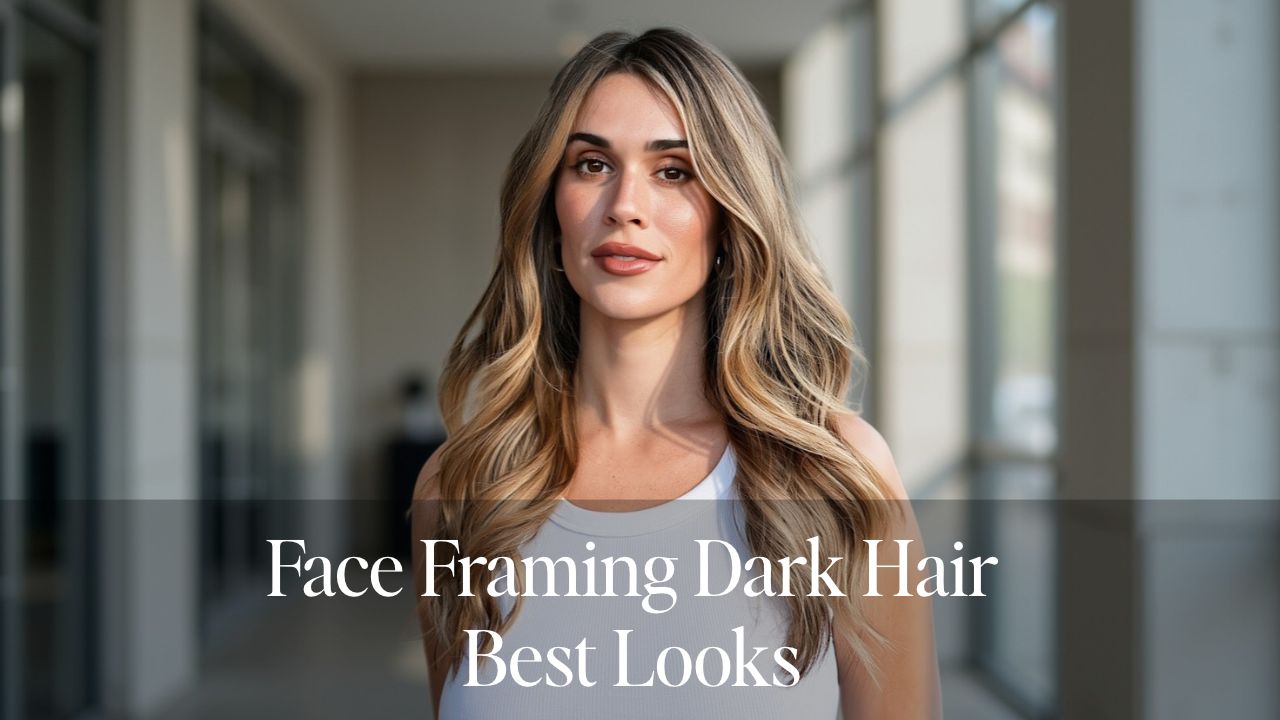 Face framing highlights for dark hair best looks