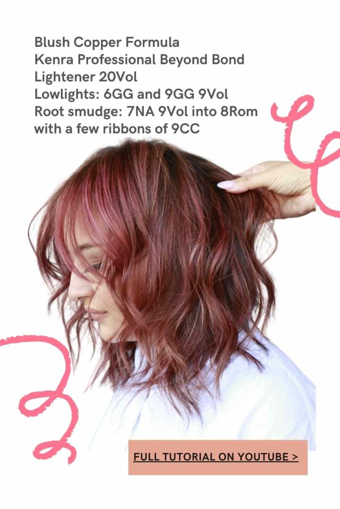 Copper Blush hair color formula