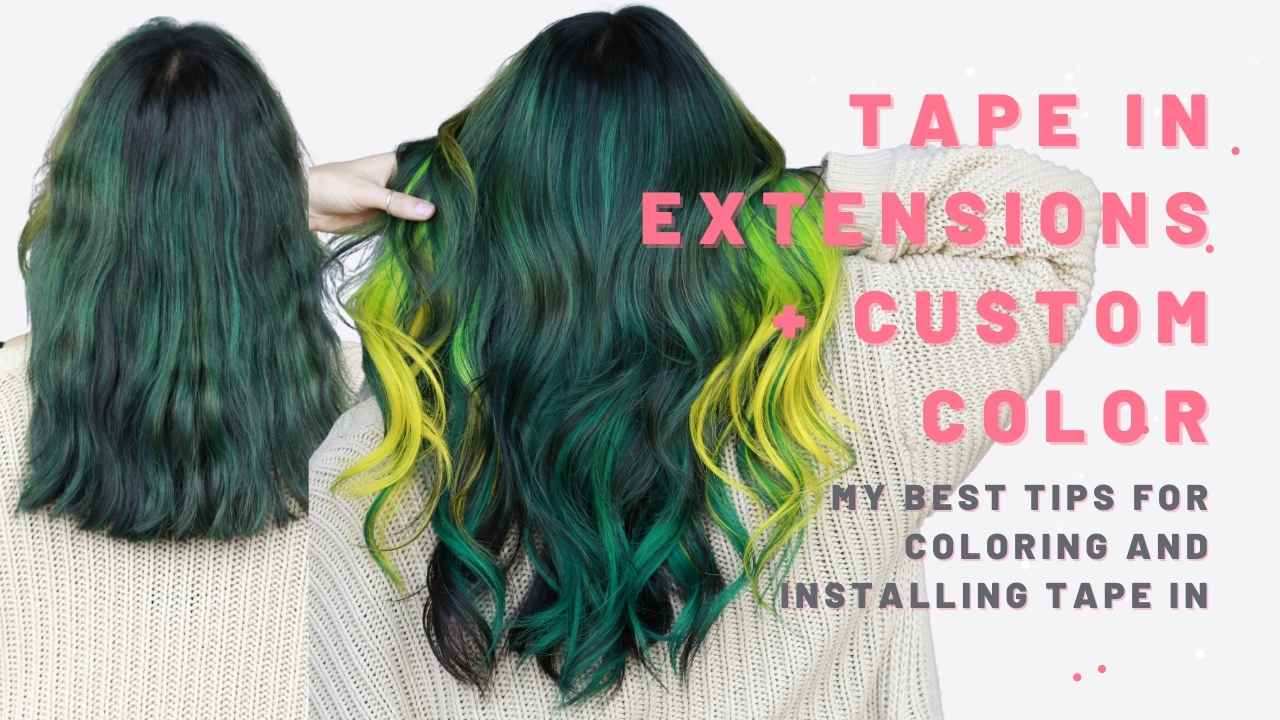 custom colored hair extensions before and after