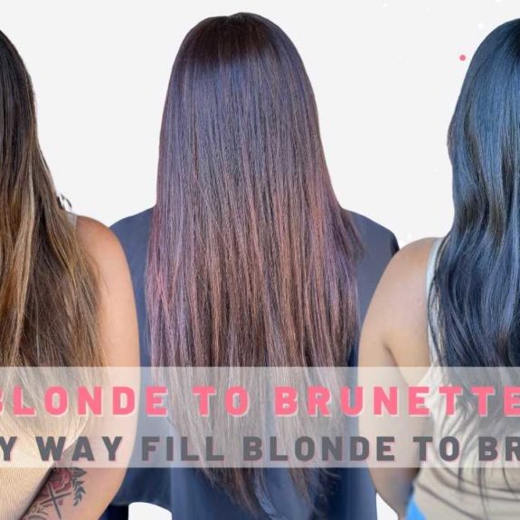blonde to brown hair color