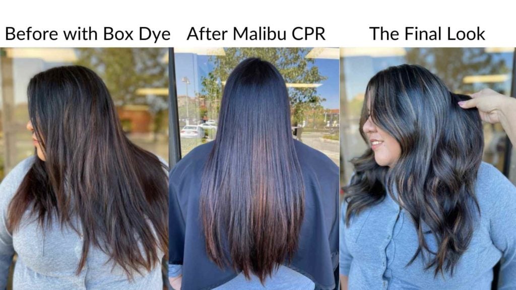 How to remove black box dye hair color correction #boxdyeremoval #hair, malibu cpr color remover