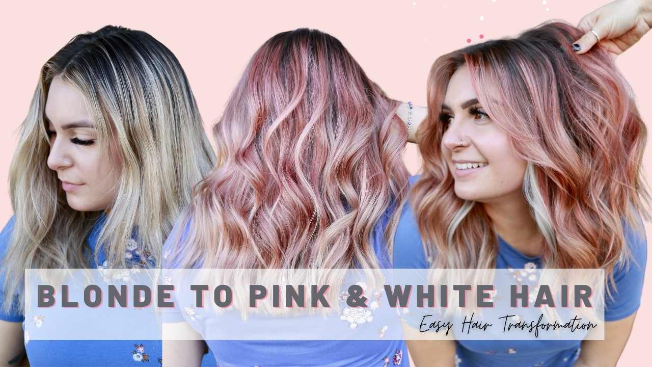 Blush Blonde with white highlights