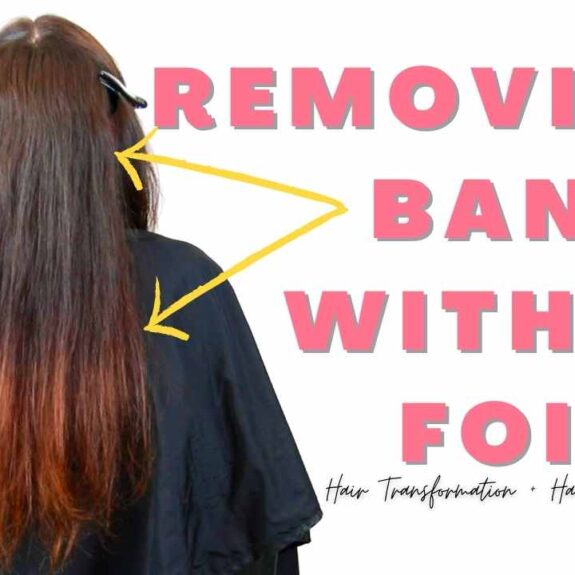Hair color correction to remove bands