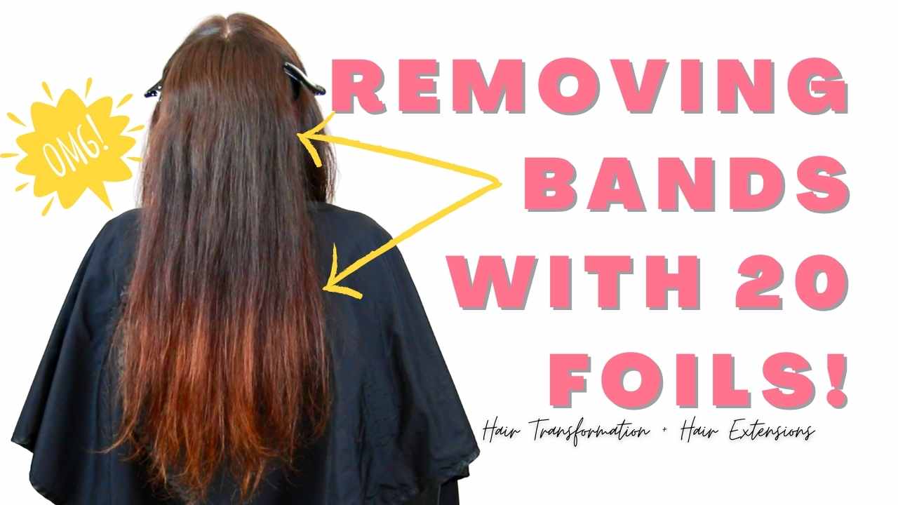 Hair color correction to remove bands