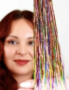 multicolor hair tinsel