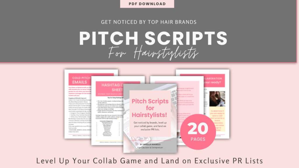 Pitch Scripts for Hairstylists who want to work with hair brands