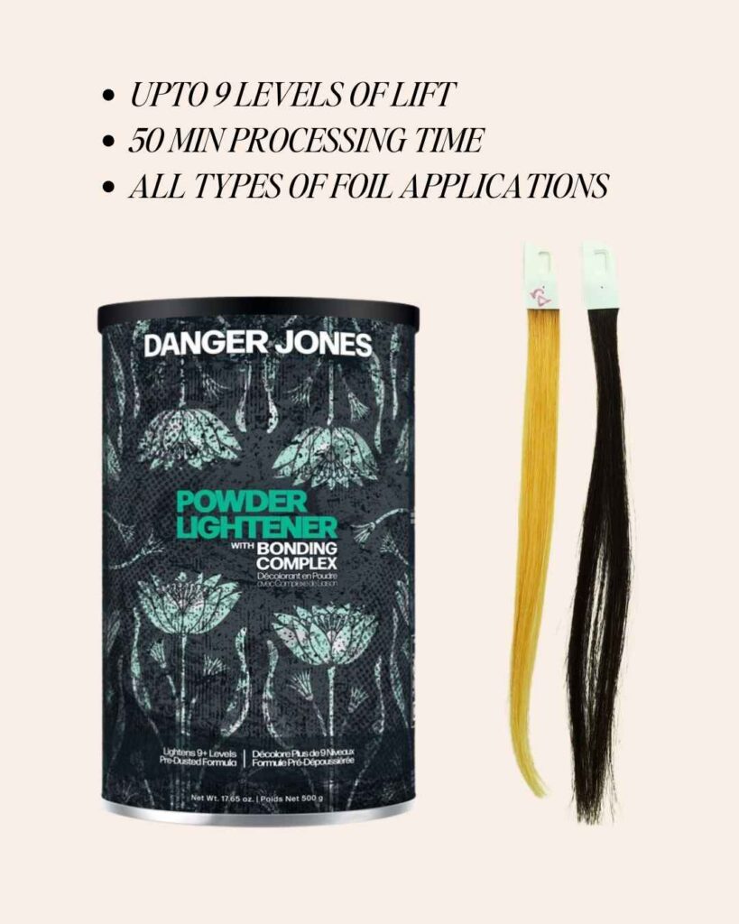 Creative colorist bleach with fast, even lift and warm neutral tone; great for level 2 hair.