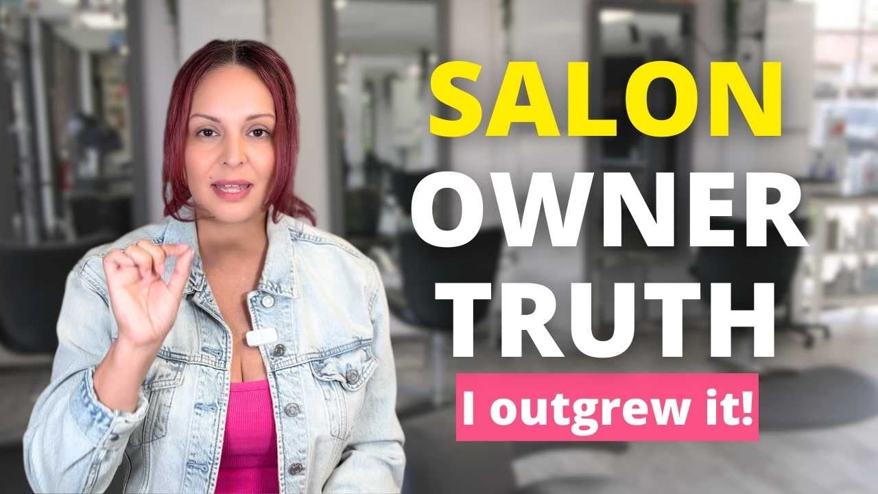 salon owner truth, a photo of Mirella Manelli standing in her hair salon explaining why she outgrew her salon.
